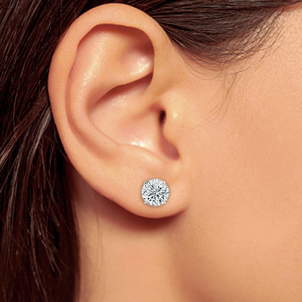 Lab Grown Diamond Stud Earrings in 14K White Gold (2.50 ct. tw.)