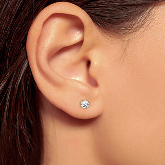 Lab Grown Diamond Stud Earrings in 14K White Gold (0.50 ct. tw.)